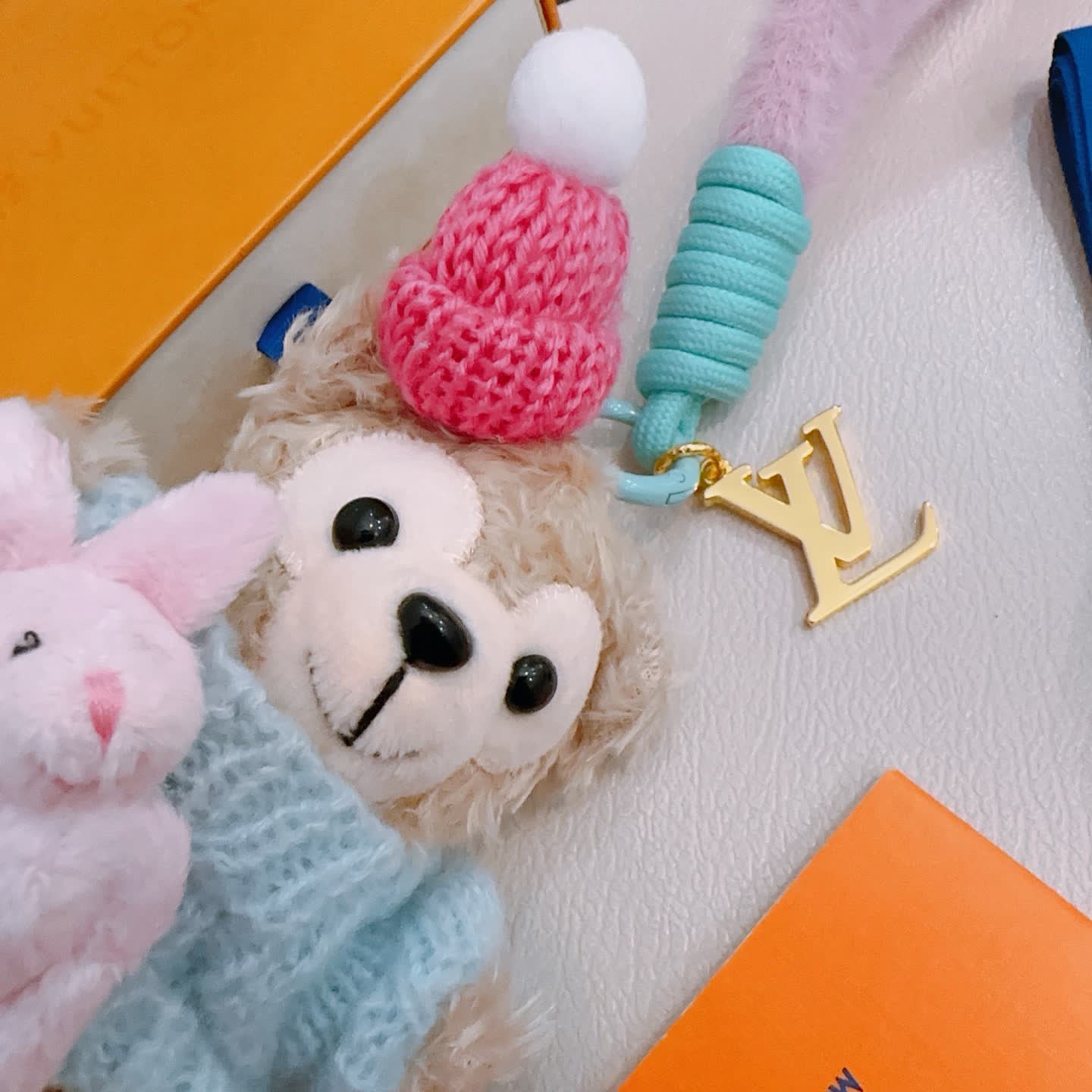 Louis Vuitton Monogram World Tour Bear Keychain